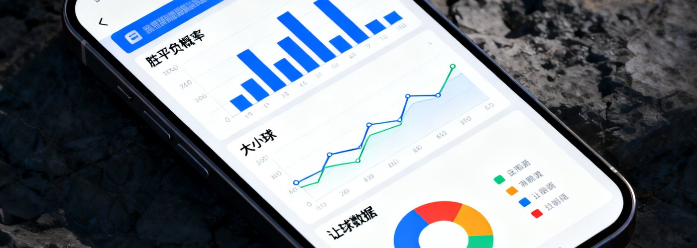 手机截图展示智能推单界面，包含胜平负概率、大小球、让球数据图表